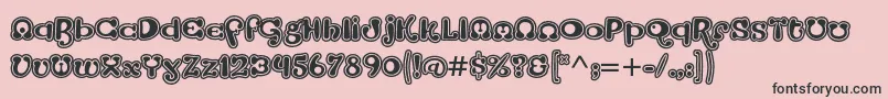 StrumpfstdContour Font – Black Fonts on Pink Background