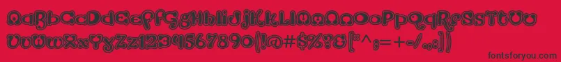 StrumpfstdContour Font – Black Fonts on Red Background