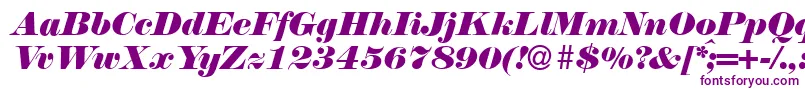 N790ModernItalic Font – Purple Fonts on White Background