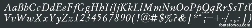 MyslcttItalic-fontti – valkoiset fontit