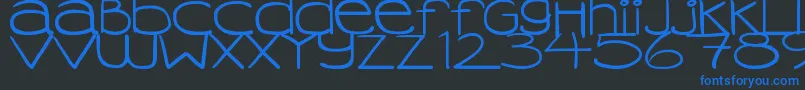 DjbCoffeeShoppeVenti Font – Blue Fonts on Black Background