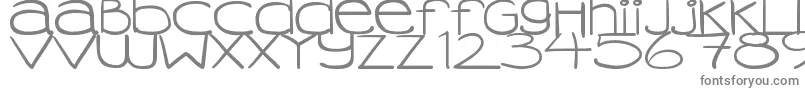 DjbCoffeeShoppeVenti-fontti – harmaat kirjasimet valkoisella taustalla