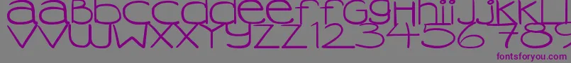 DjbCoffeeShoppeVenti Font – Purple Fonts on Gray Background