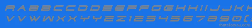 Dodger3titleital Font – Gray Fonts on Blue Background