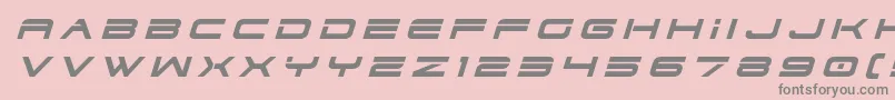 Dodger3titleital Font – Gray Fonts on Pink Background