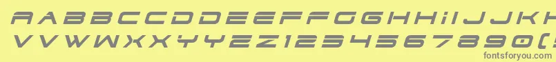 Dodger3titleital Font – Gray Fonts on Yellow Background