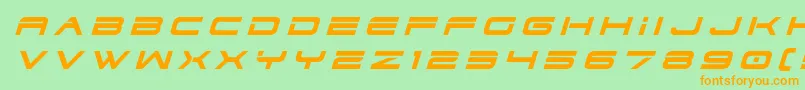 Dodger3titleital Font – Orange Fonts on Green Background