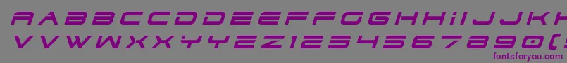 Dodger3titleital Font – Purple Fonts on Gray Background