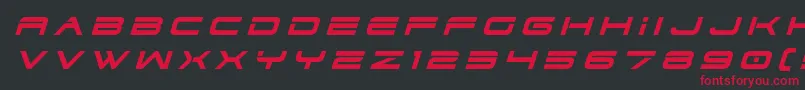 Dodger3titleital Font – Red Fonts on Black Background