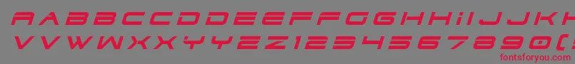 Dodger3titleital Font – Red Fonts on Gray Background