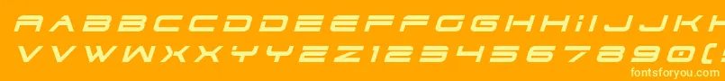 Dodger3titleital Font – Yellow Fonts on Orange Background