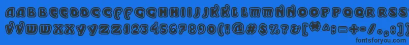 Modeo Font – Black Fonts on Blue Background