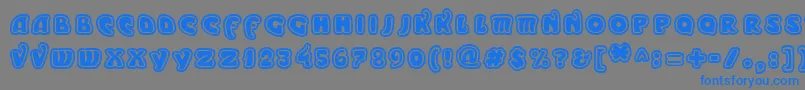 Modeo Font – Blue Fonts on Gray Background