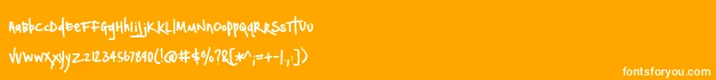 NotepaperAirplanesDafont Font – White Fonts on Orange Background