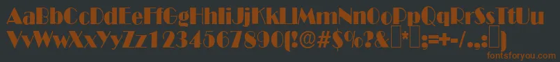 B821DecoRegular Font – Brown Fonts on Black Background