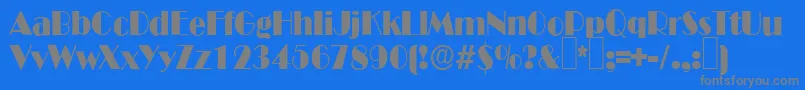B821DecoRegular Font – Gray Fonts on Blue Background