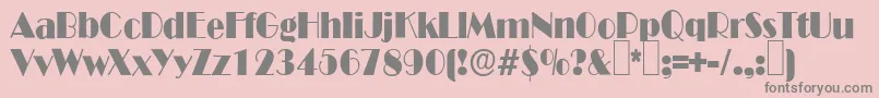 B821DecoRegular Font – Gray Fonts on Pink Background