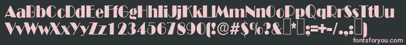 B821DecoRegular Font – Pink Fonts on Black Background