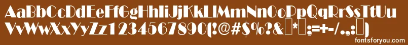 B821DecoRegular Font – White Fonts on Brown Background