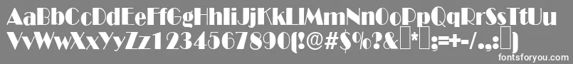 B821DecoRegular Font – White Fonts on Gray Background