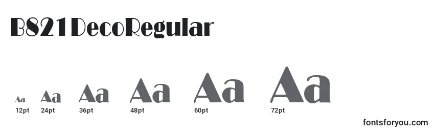 B821DecoRegular Font Sizes