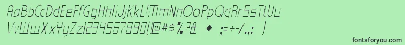 EdenmillsgauntItalic Font – Black Fonts on Green Background