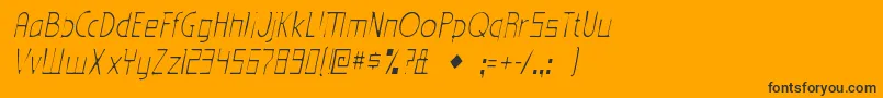 Шрифт EdenmillsgauntItalic – чёрные шрифты на оранжевом фоне