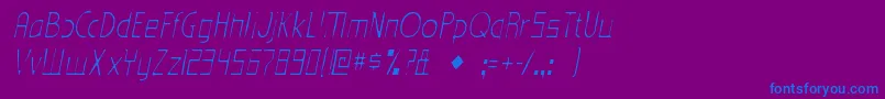EdenmillsgauntItalic Font – Blue Fonts on Purple Background