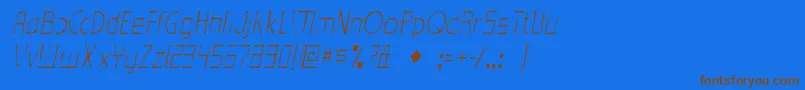 Шрифт EdenmillsgauntItalic – коричневые шрифты на синем фоне