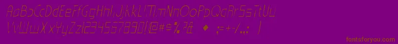 Шрифт EdenmillsgauntItalic – коричневые шрифты на фиолетовом фоне