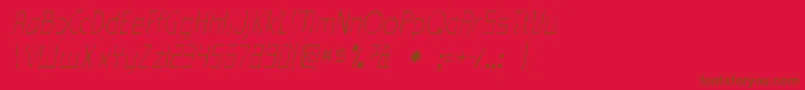 EdenmillsgauntItalic-fontti – ruskeat fontit punaisella taustalla