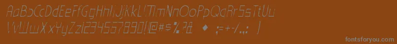 Czcionka EdenmillsgauntItalic – szare czcionki na brązowym tle