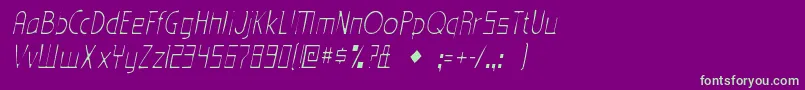 EdenmillsgauntItalic Font – Green Fonts on Purple Background