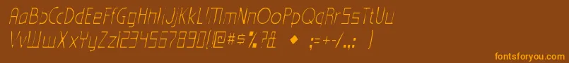 EdenmillsgauntItalic Font – Orange Fonts on Brown Background