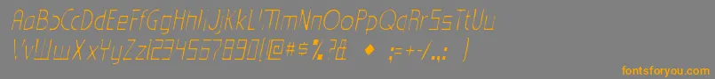 EdenmillsgauntItalic-Schriftart – Orangefarbene Schriften auf grauem Hintergrund
