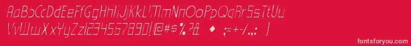 EdenmillsgauntItalic Font – Pink Fonts on Red Background