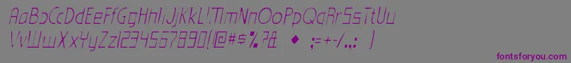 Шрифт EdenmillsgauntItalic – фиолетовые шрифты на сером фоне
