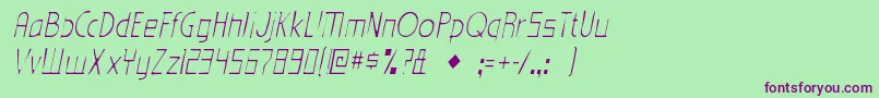 EdenmillsgauntItalic-Schriftart – Violette Schriften auf grünem Hintergrund