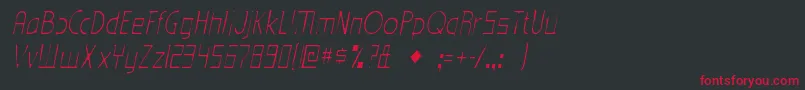 フォントEdenmillsgauntItalic – 黒い背景に赤い文字