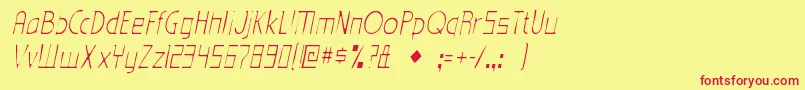 Шрифт EdenmillsgauntItalic – красные шрифты на жёлтом фоне