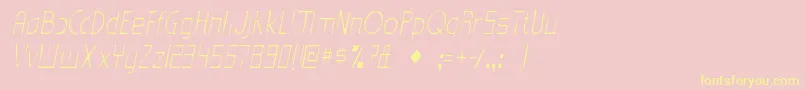 EdenmillsgauntItalic-fontti – keltaiset fontit vaaleanpunaisella taustalla