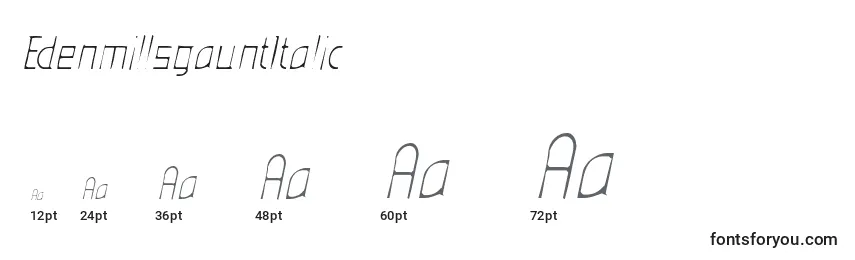 EdenmillsgauntItalic Font Sizes