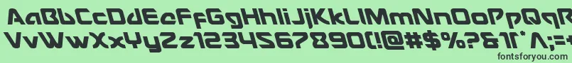 フォントUsangelleft – 緑の背景に黒い文字