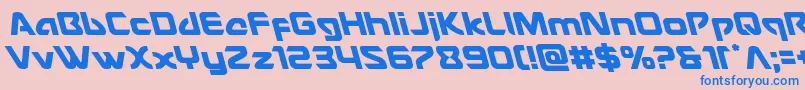 Usangelleft Font – Blue Fonts on Pink Background