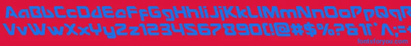 Usangelleft Font – Blue Fonts on Red Background