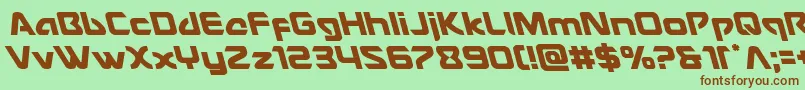 Usangelleft Font – Brown Fonts on Green Background