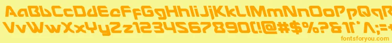 Usangelleft Font – Orange Fonts on Yellow Background