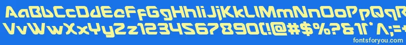 Usangelleft Font – Yellow Fonts on Blue Background