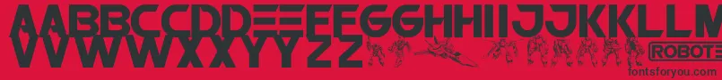 Robatech Font – Black Fonts on Red Background