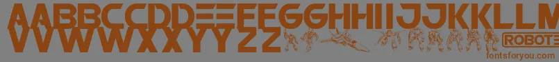 Czcionka Robatech – brązowe czcionki na szarym tle